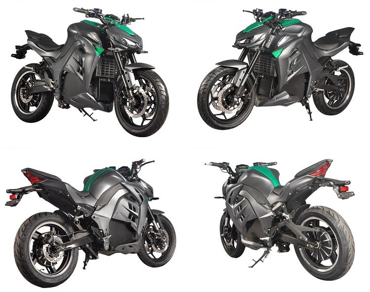 6000W High Power Electric Motorcycle-Black