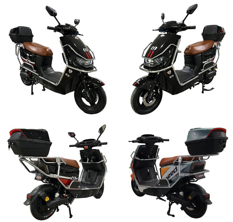 Black Electric Moped Scooter Motorcycle XL-ES07